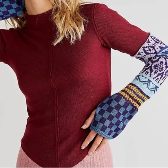 NWT Free People Gorgeous Thermal Cuff Long Sleeve Top - Picture 3 of 9